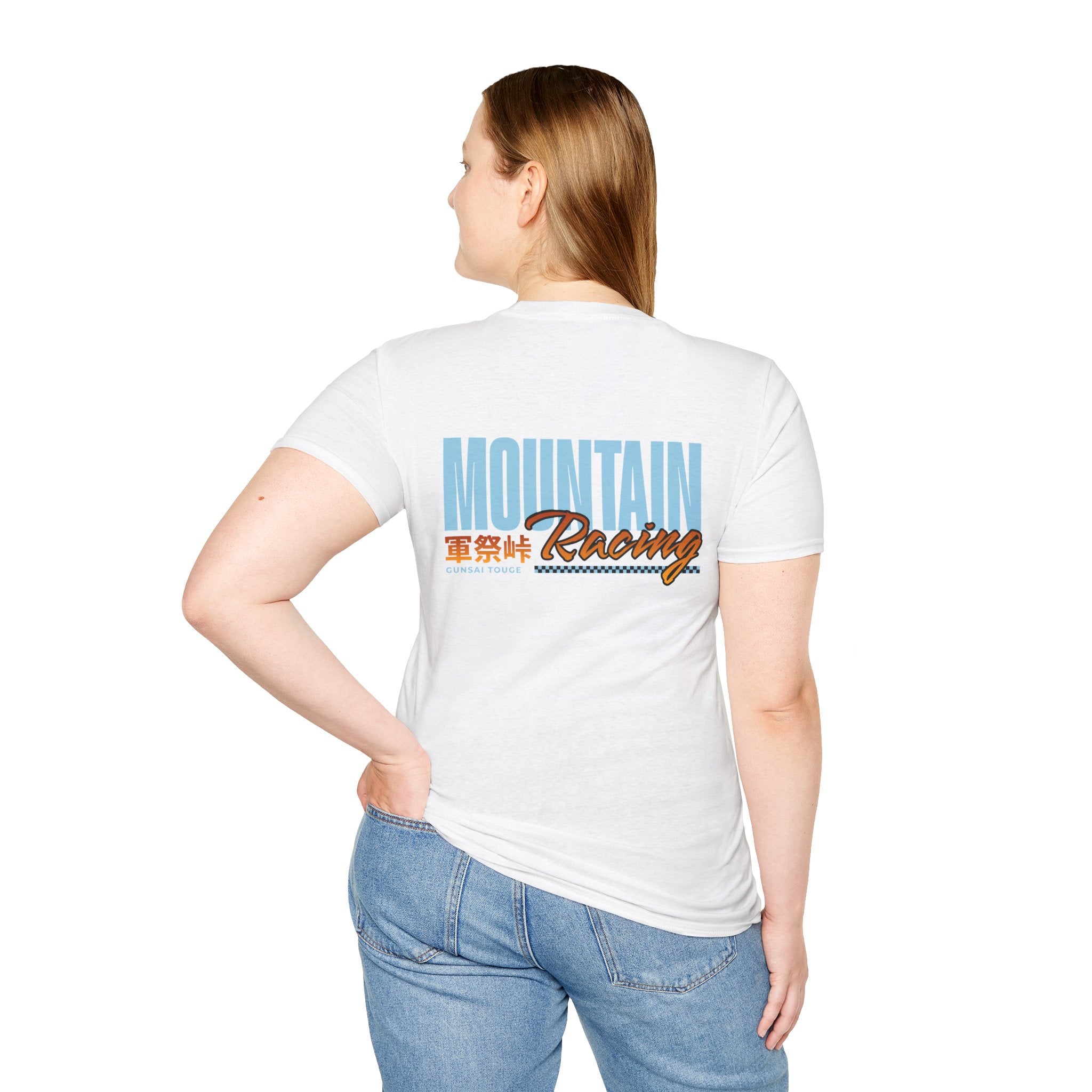 Minimal Orange CF Logo T-Shirt — Subtle Chest & Statement Back Graphic