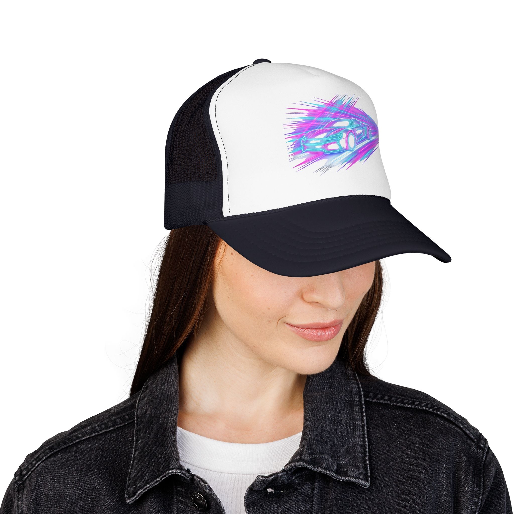 Neon Drift Racing Trucker Hat