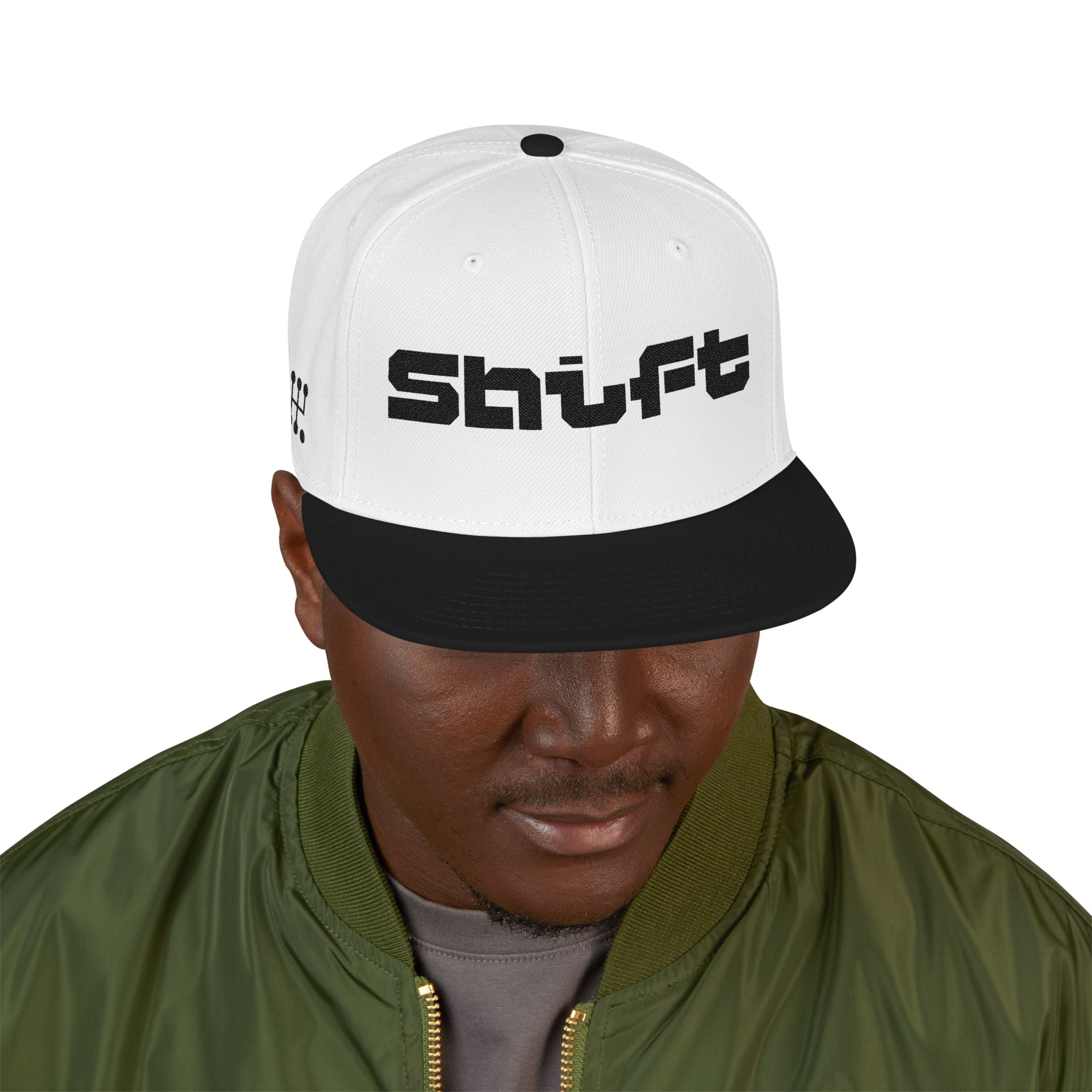 Embroidered 'Shift' Snapback Hat — Motorsport Logos