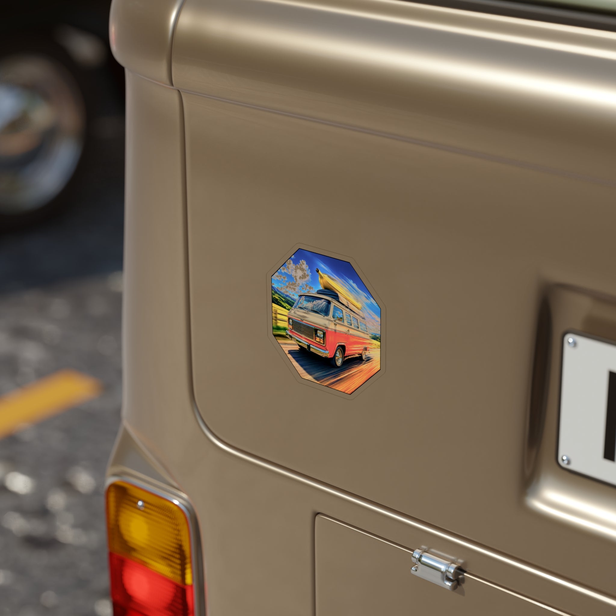 Retro Van Die-Cut Outdoor Sticker — Vintage Camper