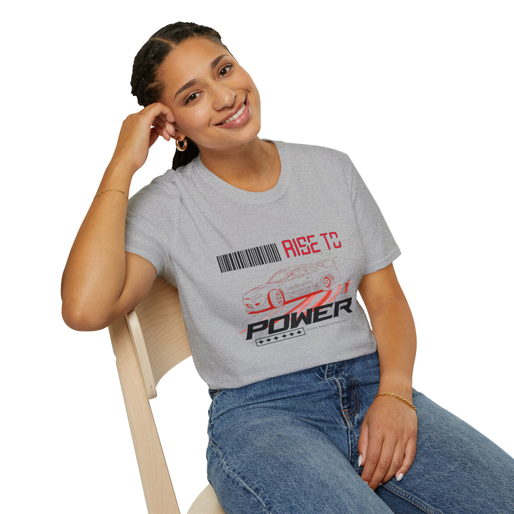 Car Racing T-Shirt — "Rise to Power" Drift Sports Tee